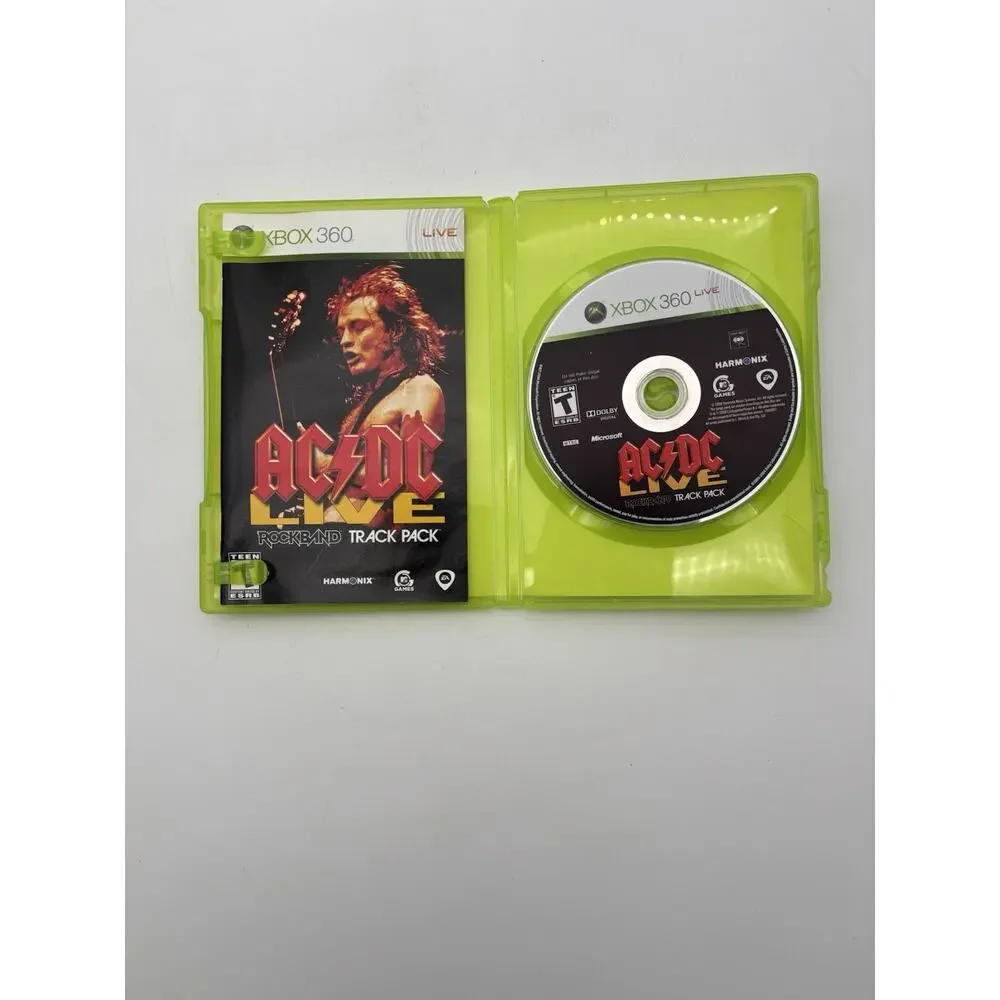 AC/DC Live: Rock Band Track Pack (Xbox 360, 2008) Complete Tested Working VG CIB